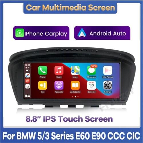 8.8" Wrieless Apple CarPlay Android Auto Car Multimedia For BMW E60 E90(2003-2012) Head unit Rear Camera IOS Iphone