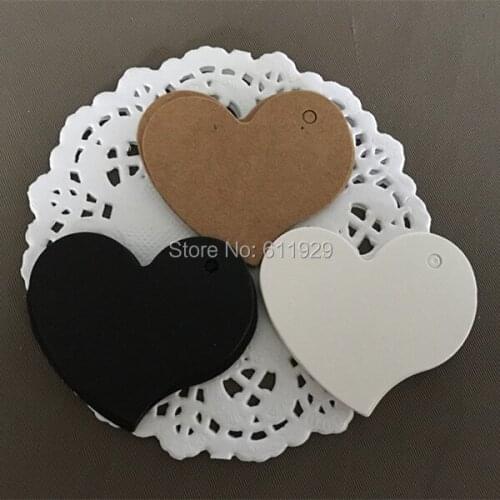 Free shipping blank heart shape paper tag 4.5x4cm/clothing hang tag/garment printed tag/DIY gift label/price tag print 500 pcs