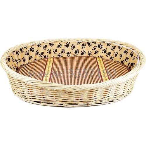 Bold rattan kennel removable and washable willow teddy kennel golden retriever pet kennel dog bed VIP cat kennel availabl