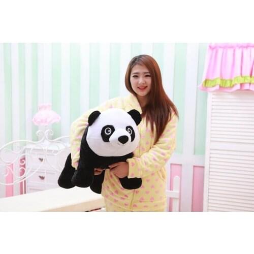 Large 65 cm panda plush toy lovely prone panda doll throw pillow birthday gift w6747