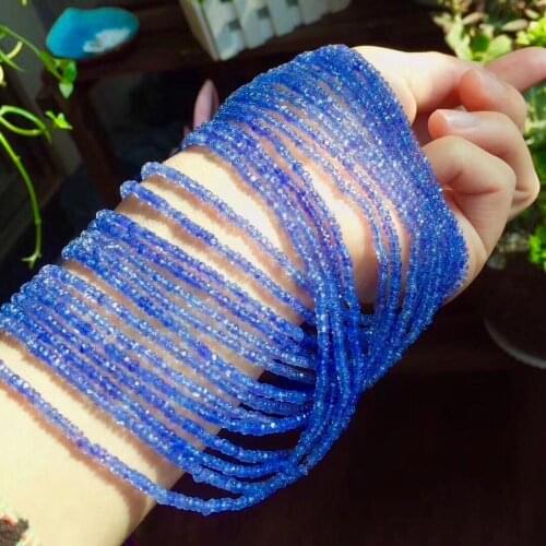 Loose beads Tanzanite roundrl faceted 2.5-3.2mm for DIY jewelry making FPPJ wholesale beads nature gem stone 36cm