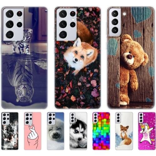 For Samsung Galaxy S21 | S21+ | S21 Ultra 5G Case For Samsung S21 plus Back Phone Cover GalaxyS21 S 21 Silicon Soft TPU Bumper