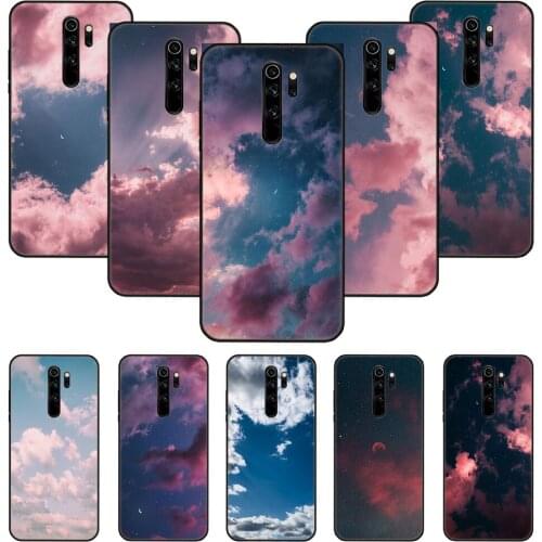 Phone Case For Xiaomi Redmi Note 8 8T 7 7A 9 9S 8A 4 5 Pro Black Cover Funda Luxury Waterproof Trend Back Soft Pink starry sky