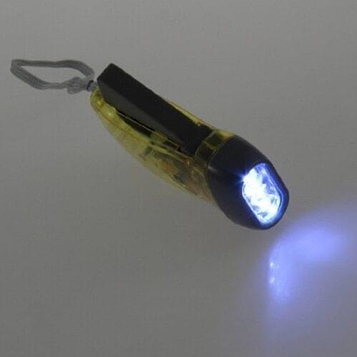 DSHA New Hot LED Dynamo Wind Up Flashlight Torch Light Hand Press Crank