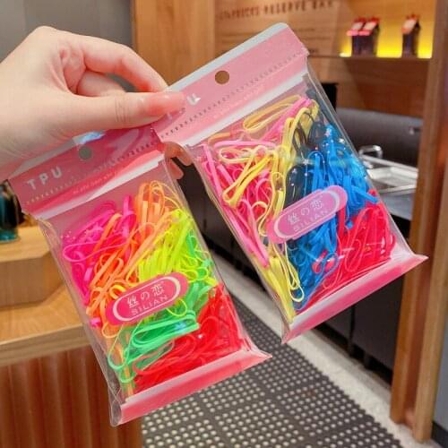 High elastic rubber bands children girl little girl hair will not hurt have circle rope rope ornaments headdress aprons
