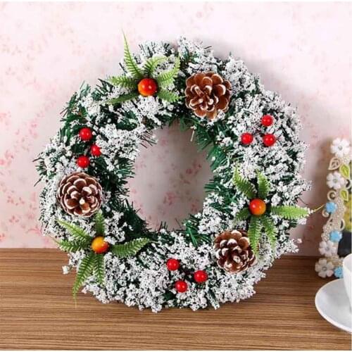 Fashionable Christmas Wreath With Battery Powered String Front Door Hanging Garland Holiday Home Decorations