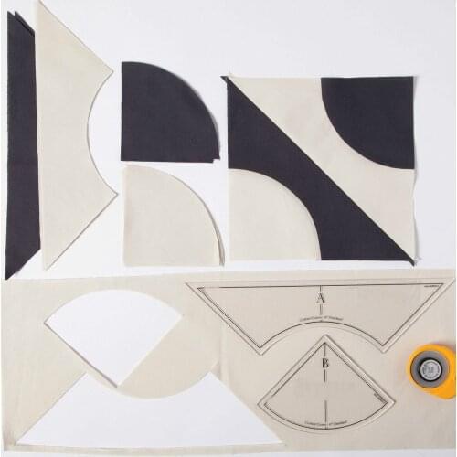 8" Corner Curve Templatequilting Template Tools for low shank domestic sewing machine # EBD013 #1 set=2pcs