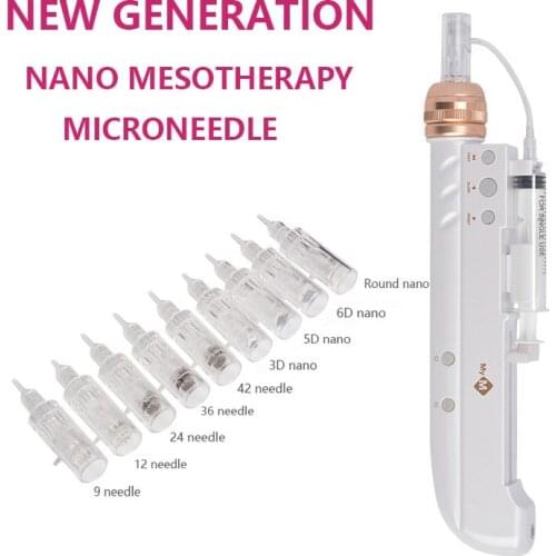 10/30PCS Microneedle Cartridges And Syringe Tube Screw Suits For 3 in 1 Mini Auto Derma Stamp Hydra Gun Mesotherapy Injector