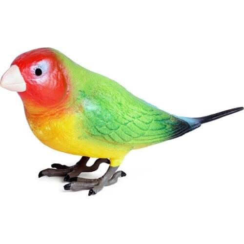 Simulation Parrot Animal Figure Collectible Toys Birds Animal Cognition Action Figures Kids Plastic Cement Toys