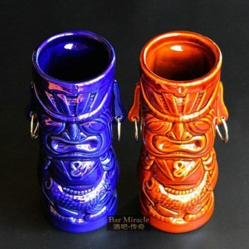 2014 Collection Bar Furnishing Articles Limited Edition Blue Tiki Cup Hawaii Home Decoration Ceramic Cocktail Cup