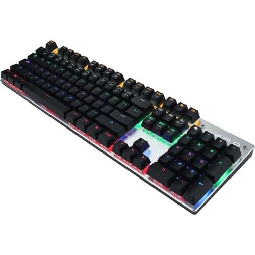 METOO ZERO X08B Version Mechanical keyboard 104 keys Blue Red switch Gaming keyboard for Gamer Computer Russian stickers