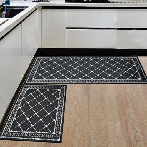 Yazi Washable Entrance Doormat Black Funny Floor Mat Kitchen Long Carpet Outdoor Corridor Rug Front Door Entry Mats