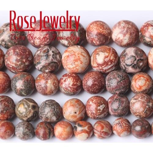 Natural Stone Red Leopardskin Jaspers Round Loose Beads 15'' Strand 4 6 8 10 12 MM Pick Size For Jewelry Making Wholesale