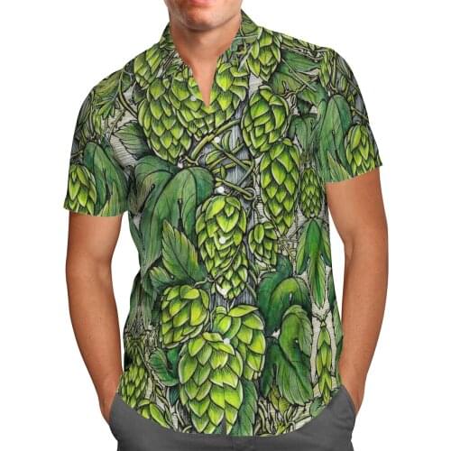 3D Printing Green Weeds Beach Shirt Hawaii Shirt Men Summer Short Sleeve Shirt Men Shirts 2021 Oversize shirt Camisas De Hombre