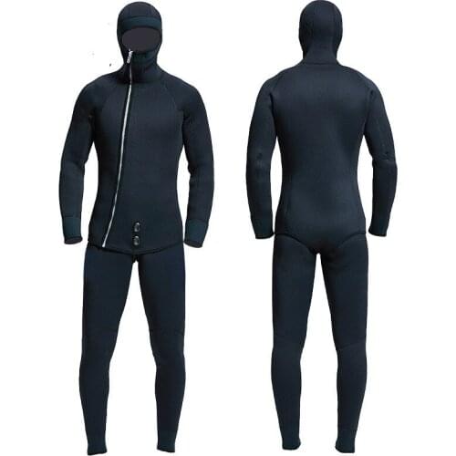Professional thick 5mm 7mm Neoprene Wetsuit Winter Warm Two Piece Suit Swimwear Scuba Diving Spear Fishing Fishermen Snorkeling