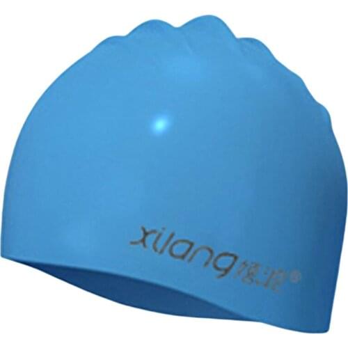 Men Women Swimming Cap High Elastic Swim Pool Hat Waterproof PU Fabric Ears Long Hair Protect Swimming Accessories