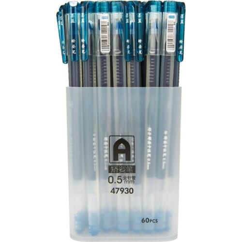 60 Pcs/Set 0.5mm Roller Ball Gel Pens Ballpoint Pen Writing Tool Stationery Gift C90C