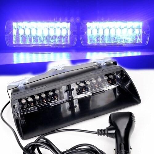48W Windshield Led Strobe Light Viper Car Flash Signal Fireman Police Beacon Warning Light Blue Led Emergency Vehicle Lights