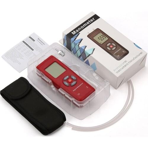 TL-100 Digital Portable Manometer Air Pressure Meter Handheld Pressure Gauges Handheld U-type Differential Pressure Meter