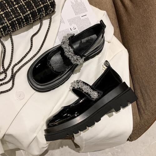 Large Size Lolita JK High-heeled White Mary Jane Small Leather Shoes Women Single Shoes British Style Small Leather Shoes Women