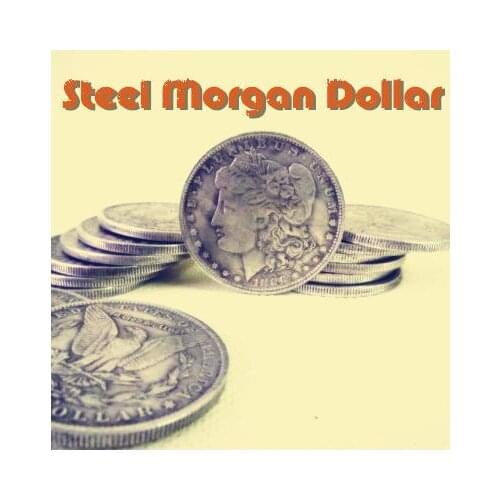 Top Quality 10 pcs/lot Steel Morgan Dollar (3.8cm dia) Magic Trick,Coin Magic Tricks,rops,Accessories Magia,Close up