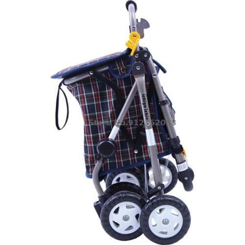 Yx-300 Old Shopping Cart Trolley Walker Elderly Grocery Shopping Cart Folding Can Sit