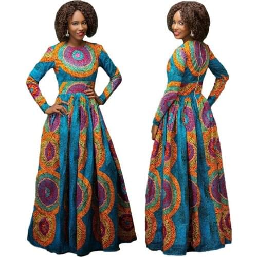 2021 European and American National Style Digital Printing Dress Maxi Dresses for Women Gothic Dresses Women