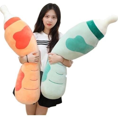 50/70/90/110cmLovely Plush Pillows Sleeping feeding bottle Cushion Cot Decor Soft Plush Birthday Gift for Kids Christmas Present