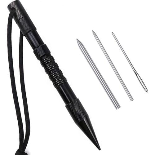 ABSF 4 Pcs Marlin Spike with Lacing Needles/Fids for Paracord or Leather Work Paracord FID Set Paracord Stitching Needles