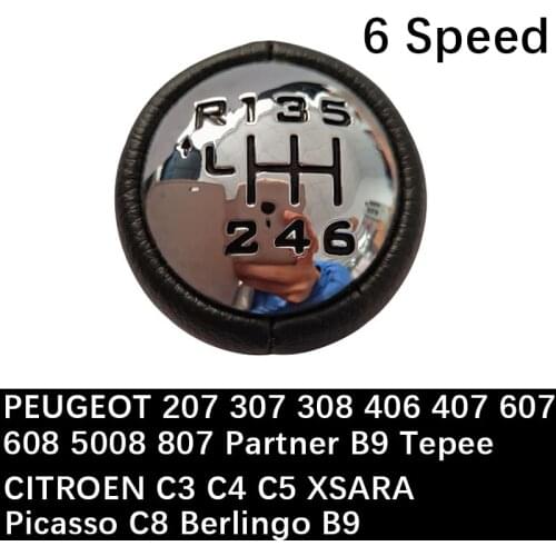 Auto Manual Lever Car Gear Shift Knob For Citroen C3 C4 Picasso C8 Berlingo B9 Peugeot 307 308 407 5008 807 Partner B9 Tepee