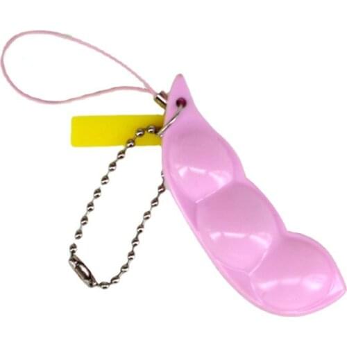 Car Key Ring Interactive Squeeze Keychain Bubble Anxiety Fidget Mini Peasecod Bean Fingertip Toy Miniature Toy Key Decor 69HE