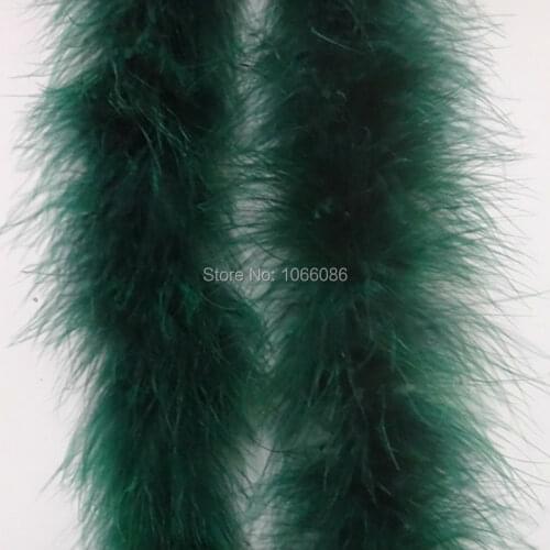 Free Shipping 5Pcs/lot 200cm(79") Peacock Green/ Dark Green Chicken Feather Strip Wedding Marabou Feather Boa Turkey Feather Boa