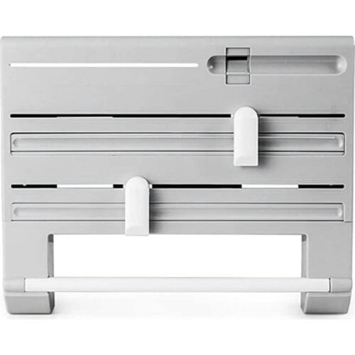 Big deal 6-In-1Kitchen Storage Rack,Multifunctional Tin Foil Cling Film Cutter,Wall-Mount Bottle Storage,Rack Paper Towel Holder