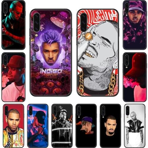 Rap singer Chris Brown Phone case For Samsung Galaxy A 3 5 8 9 10 20 30 40 50 70 E S Plus 2016 2017 2018 2019 black soft coque