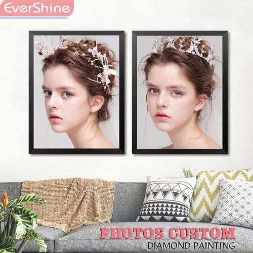 EverShine Photo Custom Diamond Painting Full Round 5D Diamond Embroidery Sale Picture Of Rhinestone Diamond Mosaic Wall Decor