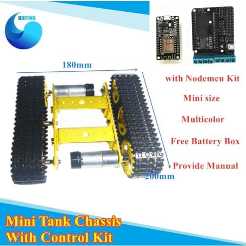 Metal Crawler Tank Car Chassis with Nodemcu Kit RC Wireless WiFi Controller Kit RC Tracked Car Chassis Robot DIY Toy Kit