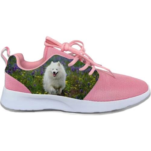 American Eskimo Dog Cut kawaii New Lightweight Sport Running Mesh Shoes Men Women Casual Breathable Sneakers
