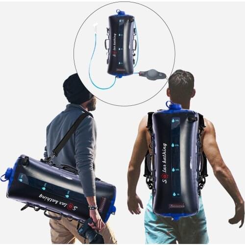 TPU Pressure Shower Bag with Foot Pump Portable Inflatable Shower Pressure Water Bag For Outdoors Camping Hiking Summer Bathing