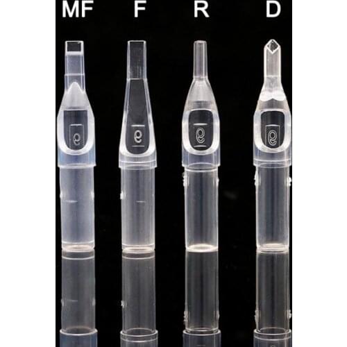 150Pcs/Box Clear Disposable Tattoo Tips Needle Nozzle Plastic Clear Nozzles for R/D/OF/MF