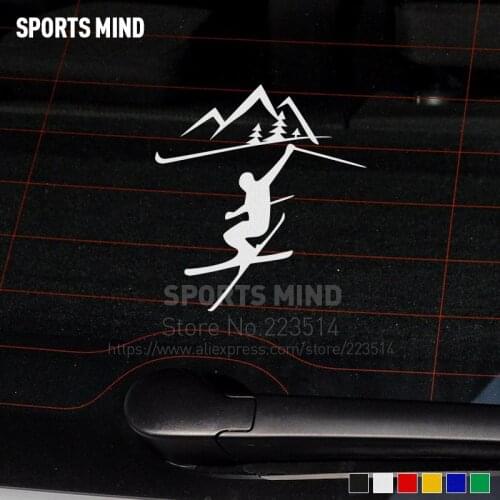 Customizable Skier Automobiles Car Sticker Decal For Bmw E46 E90 Ford Focus 2 Volkswagen Peugeot 206 307 Sticker Car Accessories