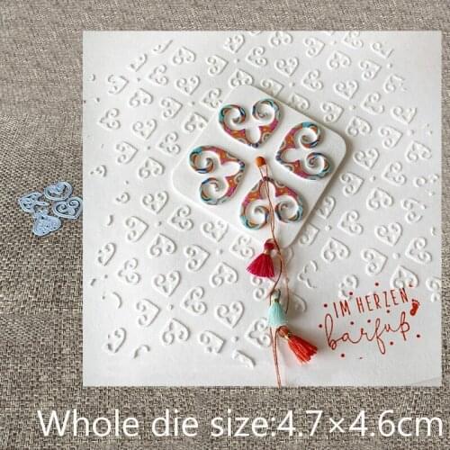 New Design Craft Metal Cutting Die die cuts 4pcs heart Ornament decoration scrapbook Album Paper Card Craft Embossing die cuts