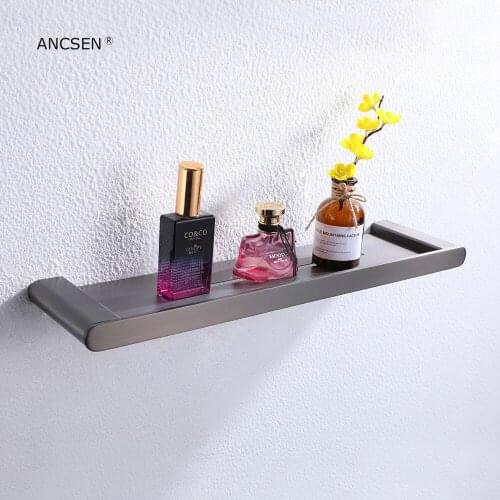 Bathroom Shelf Gun-Grey Wall-Mounted Square Shampoo Shelf Cosmetic Shelves Kitchen Nets Shelf Storage Rack Organizer Rack