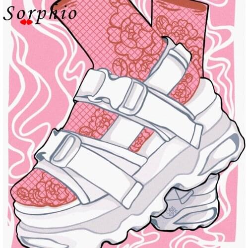 Sorphio 2021 New Platform Open Toe Sandals For Womens Casual Comfy Simple Famale Buckle Fashion Popular Sports Girls Shoes