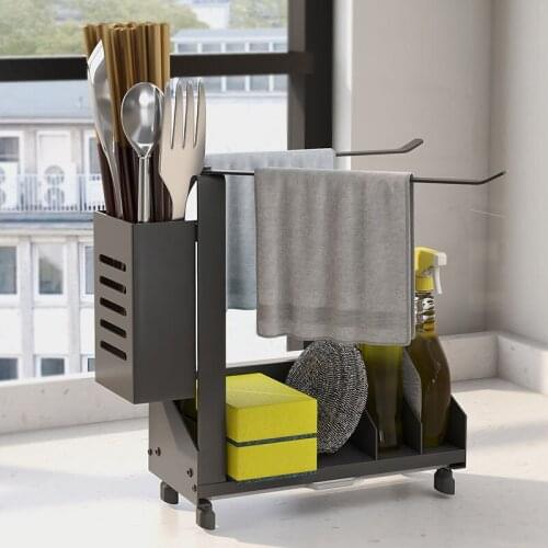 Kitchen Sink Drain Rack Stainless Steel Rag Storage Holders Sponge Storage Shelf Removable Sink Bracket Kitchen Accessories