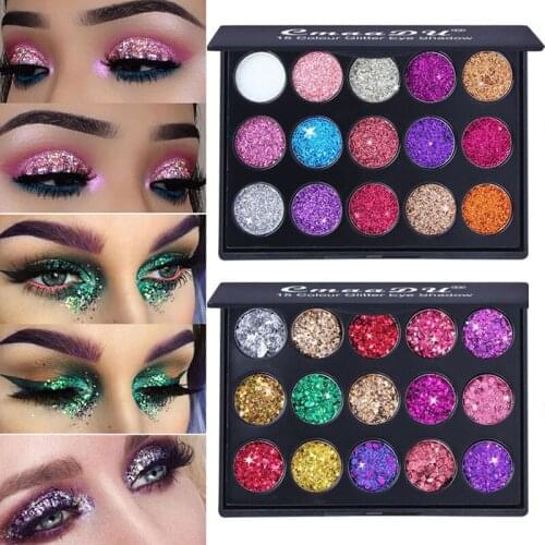 15 Color Glitter Eye Shadow Pallete Pigment Professional Eye Makeup Palette Long-lasting Make Up Eyeshadow Palette Maquillage