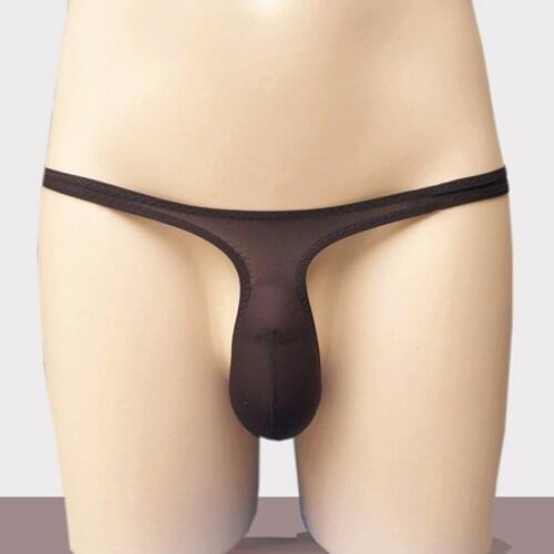 Mens Backless Underpants Low Rise Briefs G-string Solid Color Pouch Thong Underwear Fitting Male New Comfortable Sexy Panties