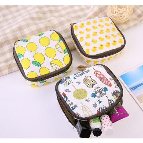 Fabric waterproof large capacity zipper storage cotton bag cosmetic storage bag change key bag storage bag organizer