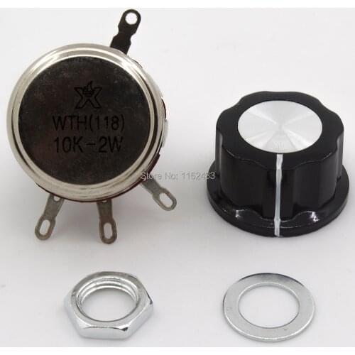 WTH118-1A 10K 2W potentiometer with knob for solid state voltage regulator