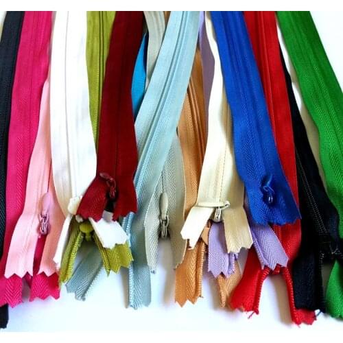 5pcs/lot Colorful Invisible Zipper No3 60cm Length Material for Sewing Garment High Intensity Dress Pillow and Cushion Zipper