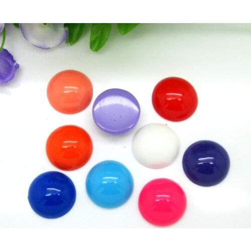50Pcs Mixed Resin Round Decoration Crafts Flatback Cabochon Scrapbooking Fit Hair Clips Embellishments Beads Diy Accessories